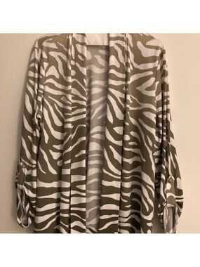 Chico’s Zebra Print Open Cardigan